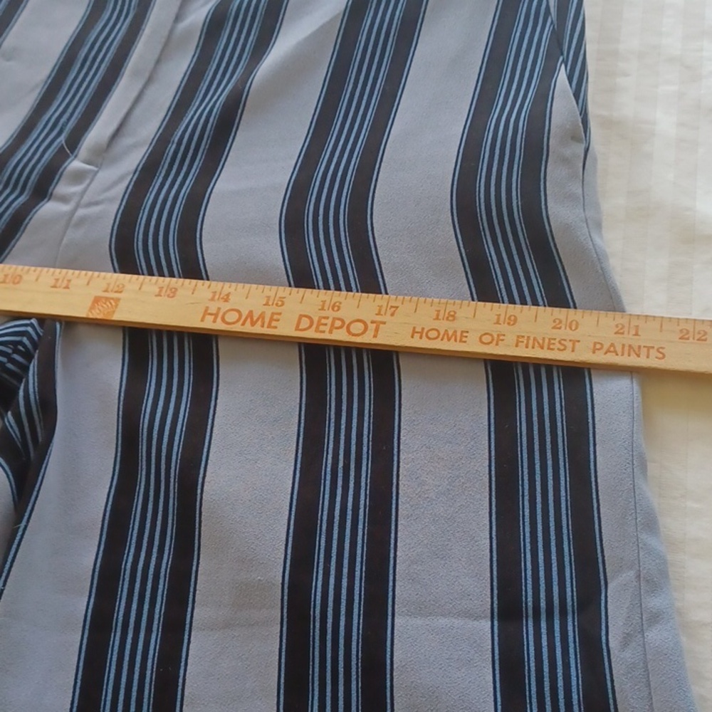 LOFT blue striped wide leg crop pants 6Petite spring office brunch lightweight - Picture 8 of 10